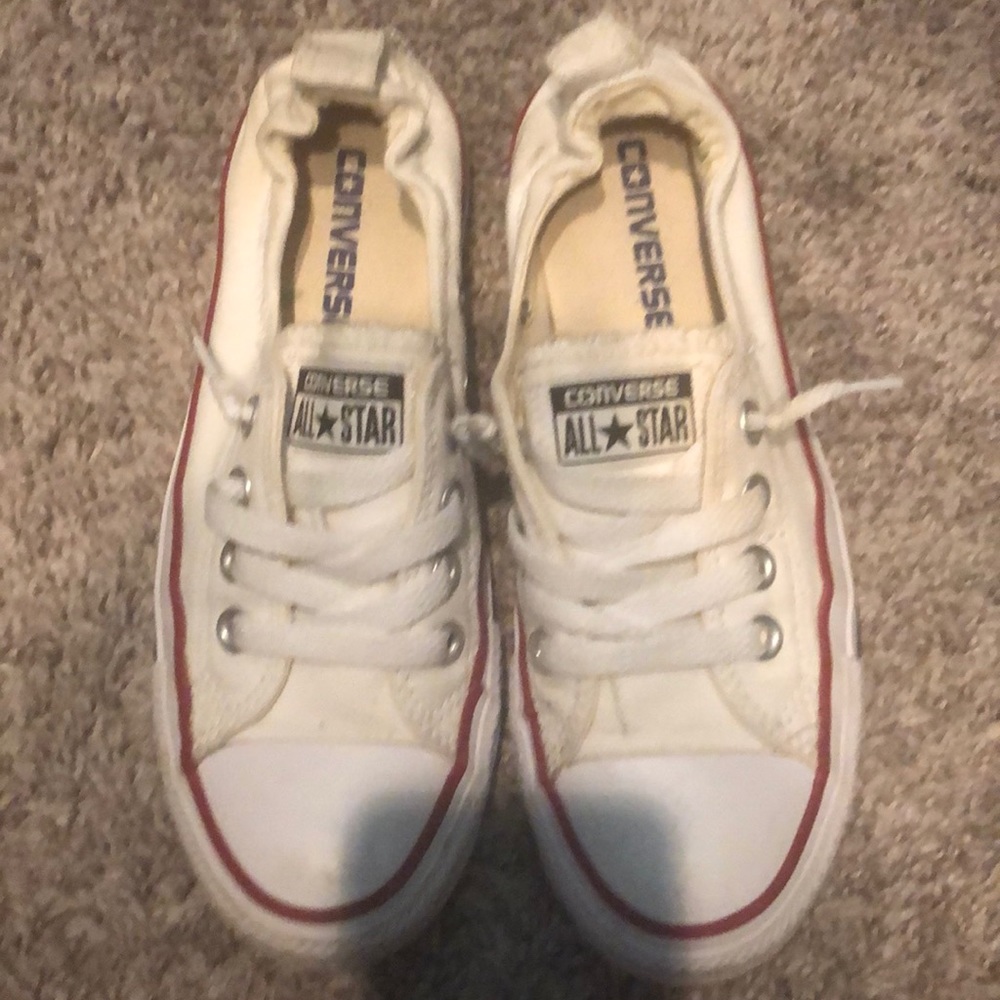 White womens converse sneakers